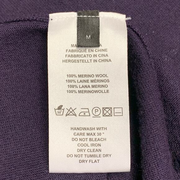 PAUL SMITH Size M Purple Merino Wool Zip Up Cardigan - Picture 8 of 8